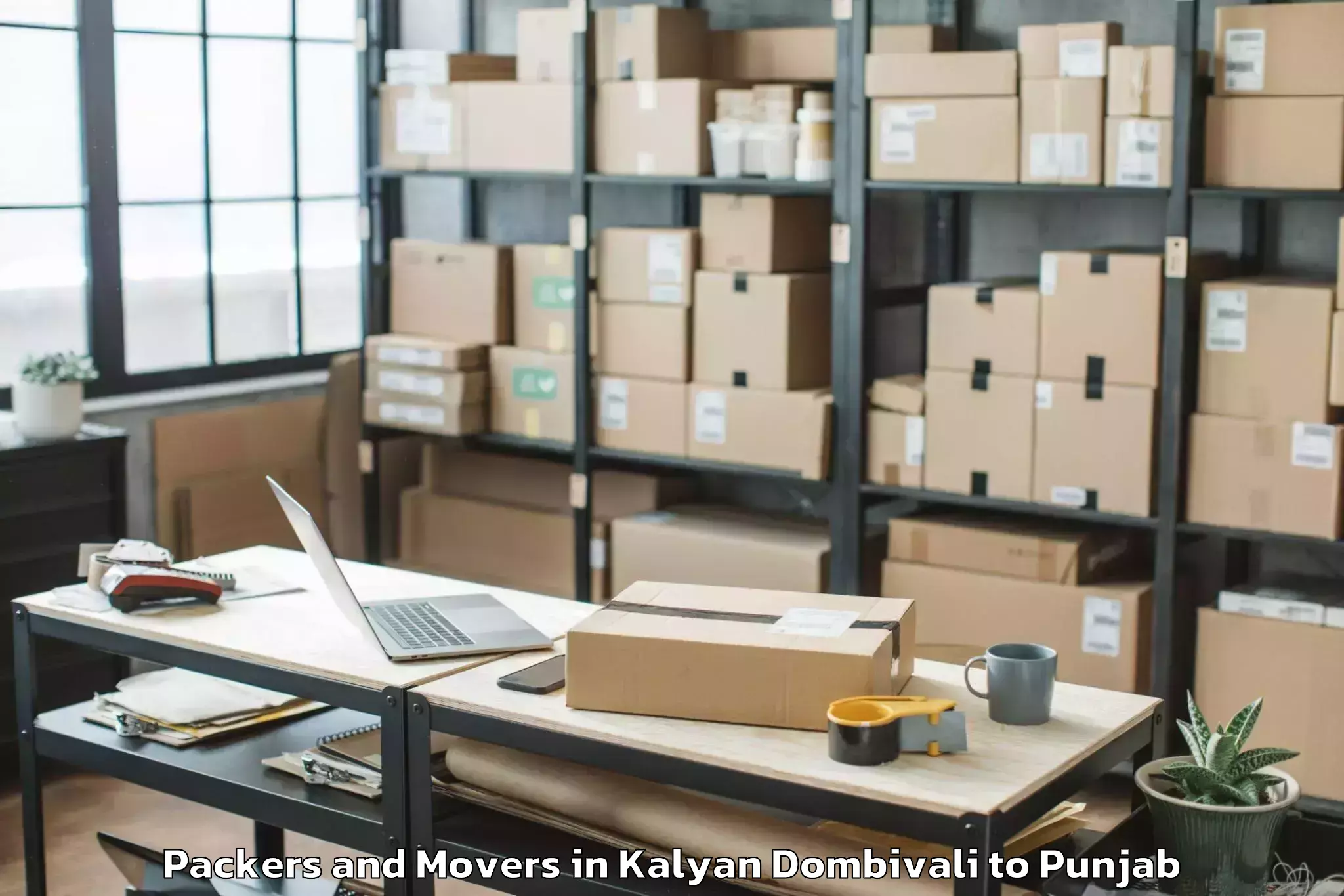 Easy Kalyan Dombivali to Garhdiwala Packers And Movers Booking